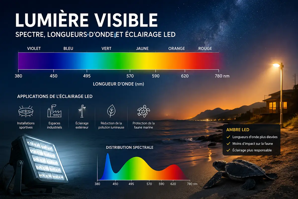 Lumière Visible Spectre, Longueurs d’Onde et Éclairage LED
