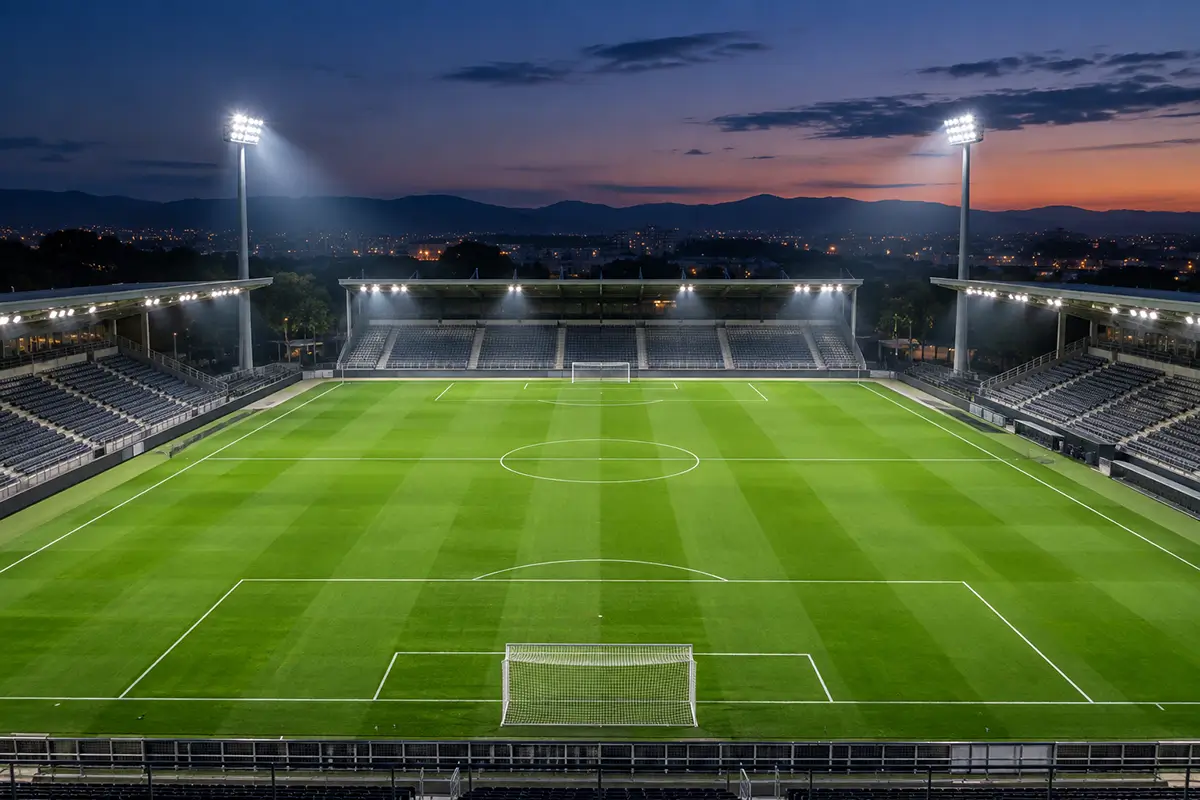 Éclairage d’un terrain de football